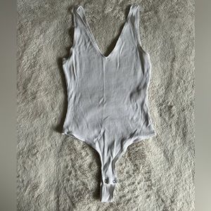 Garage V-Neck tank bodysuit with snaps